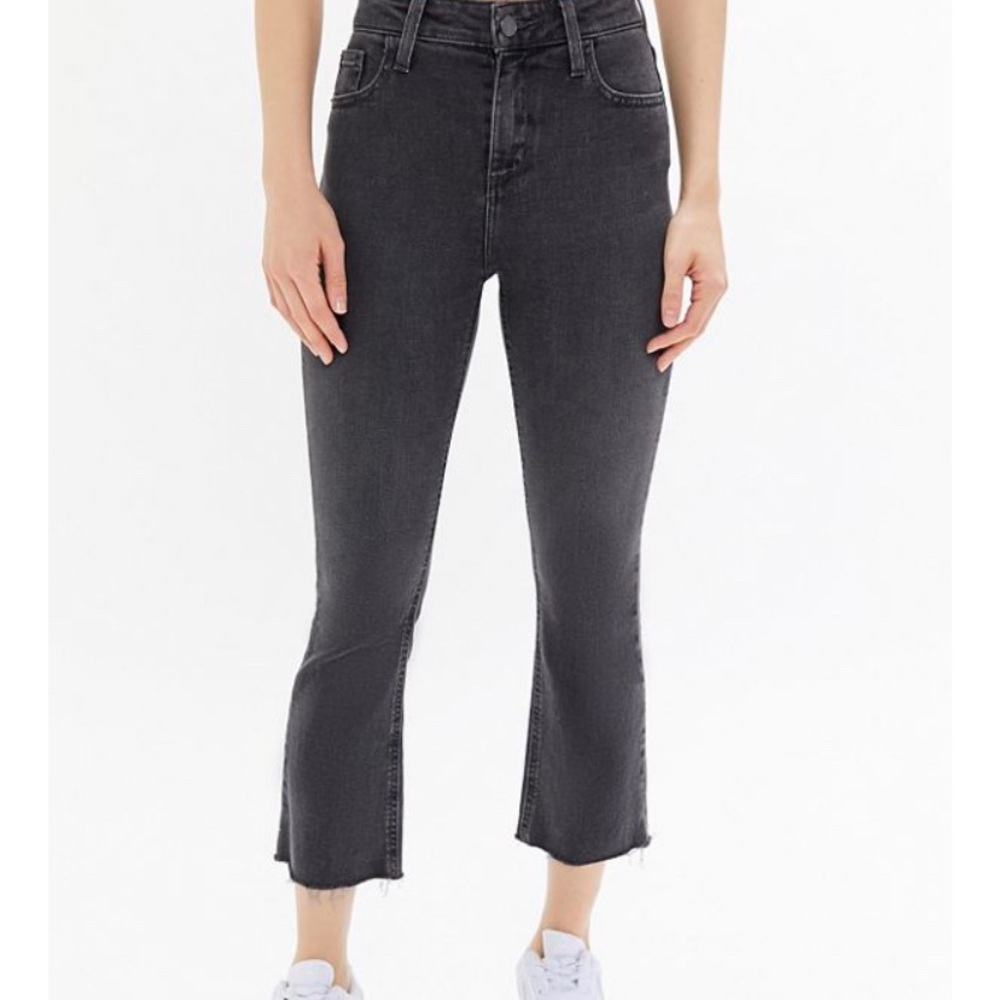 UO BDG kick flare high rise cropped black jeans 26